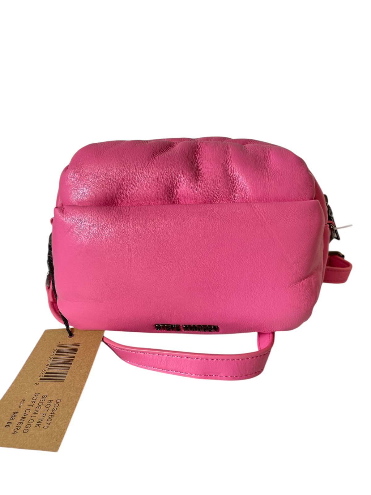 Bolsa tipo cámara rosa Steve Madden | Estilo audaz y compacto para tu día a día